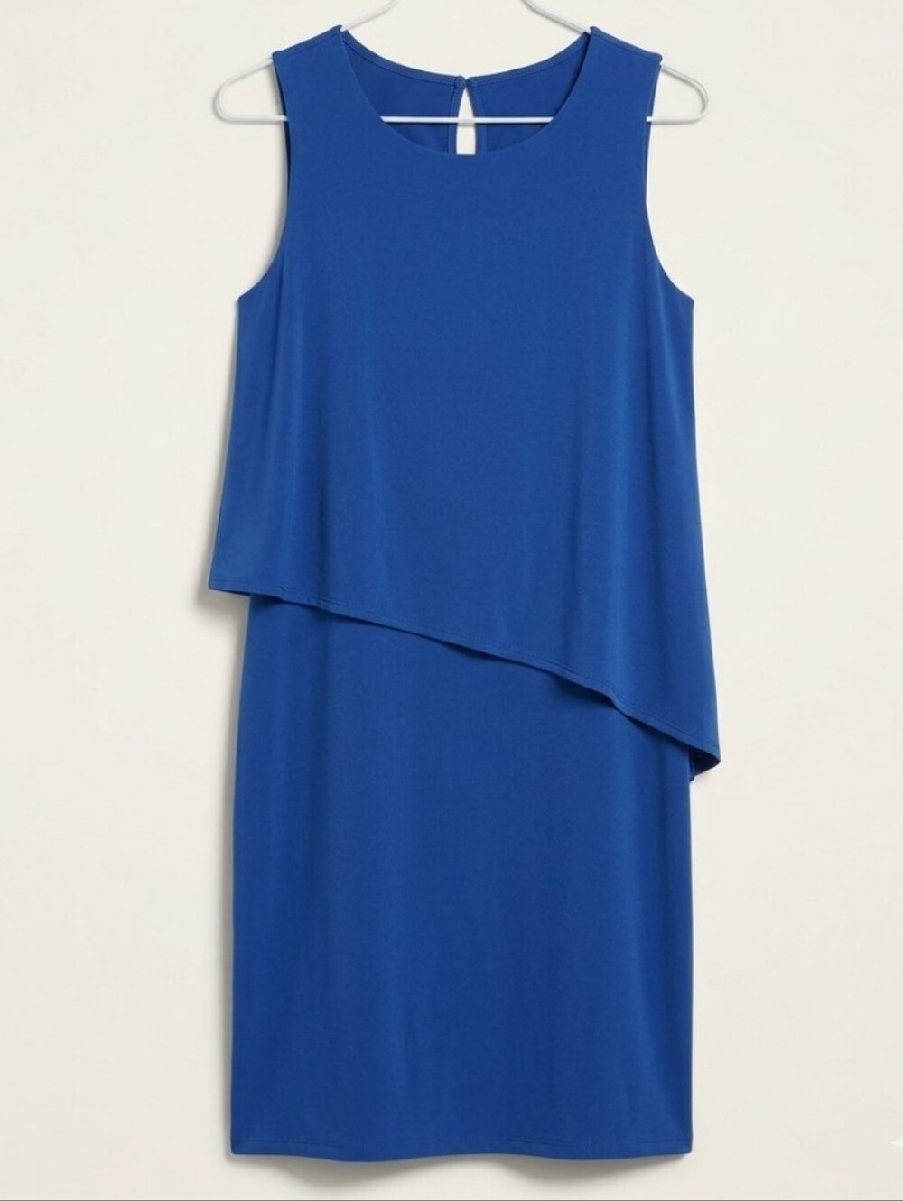 Chico's Asymmetrical Layered Blue Sleeveless Dress SZ 2 NWT